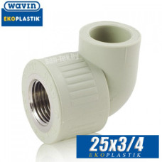Угол с внутренней резьбой Wavin D25x3/4"